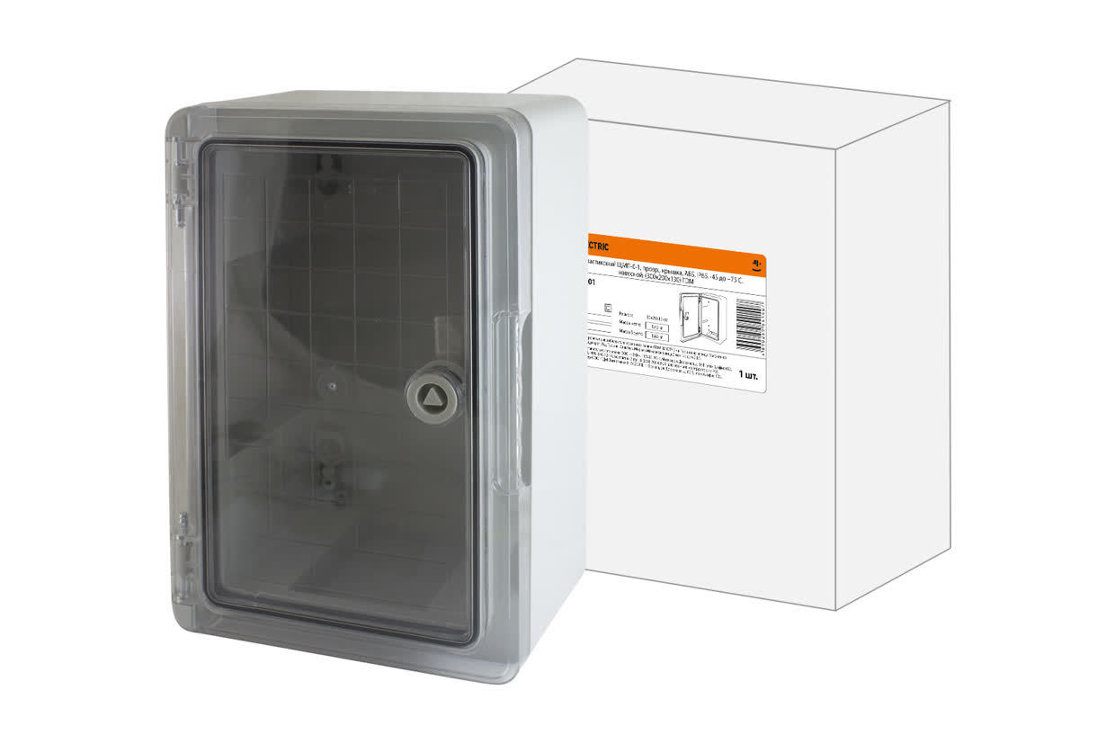 Щит с монтажной панелью TDM ELECTRIC SQ0933-0201 ЩМП-0-1 IP65 (300x200x130) прозрачная крышка