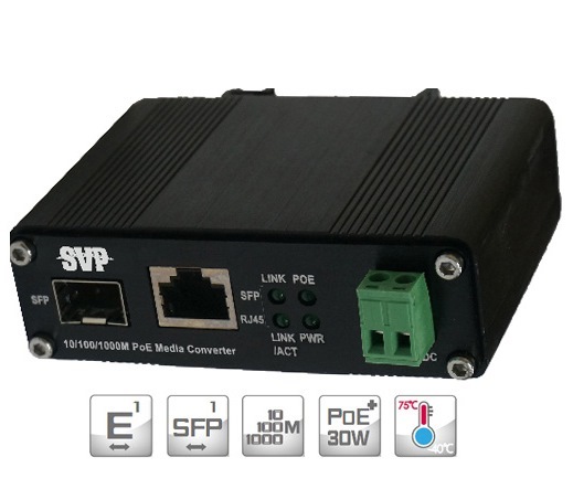 Медиаконвертер SVP-E1212PpH-S-DR