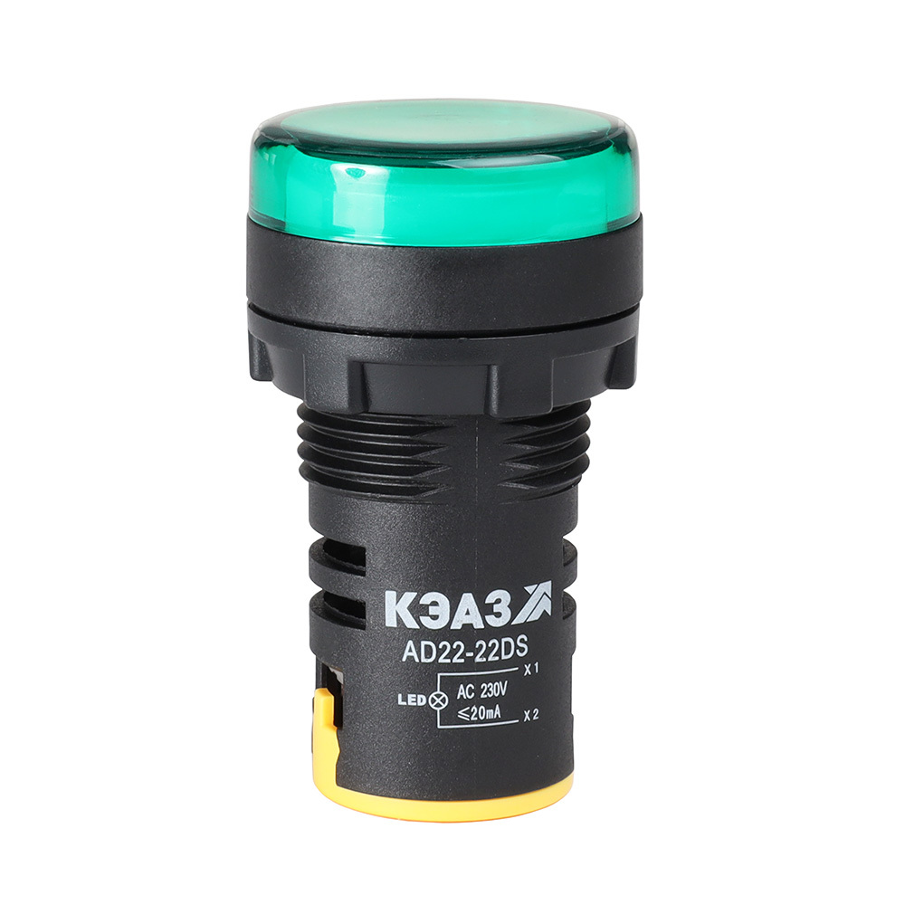 Индикатор КЭАЗ 238693 AD22DS(LED) зеленый 230В