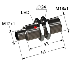 Датчик индуктивный бесконтактный PS2-18M53-12B31-C4