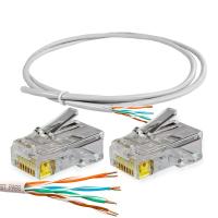 Кабель UTP4 cat.5E CU 1 метр Ps-Link UTP-CU01 с коннекторами RJ-45