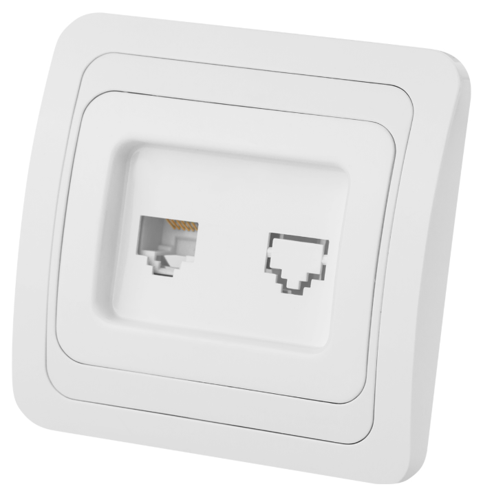 SQ1804-0013 Розетка компьютерная RJ-45 белая "Валдай"