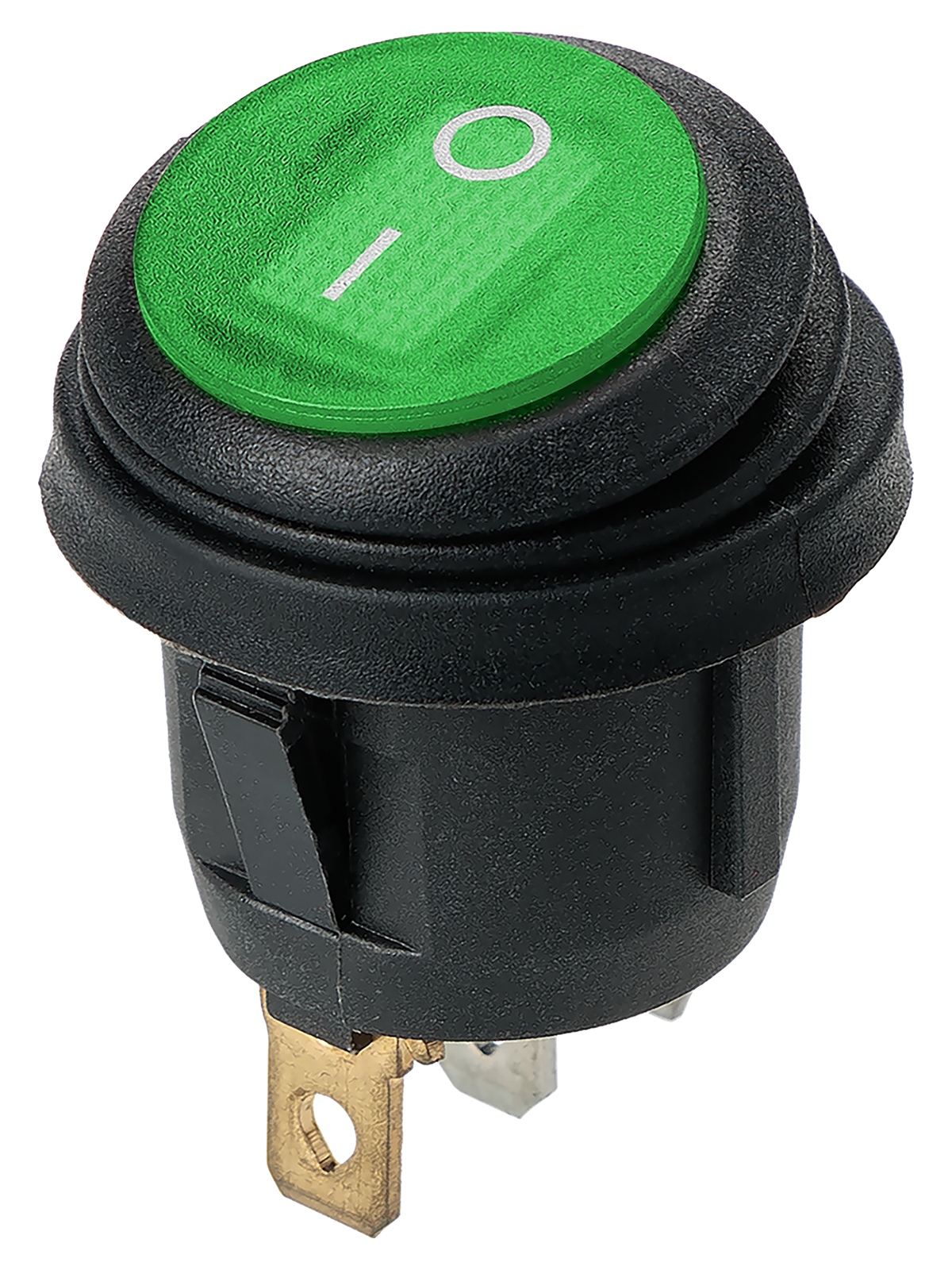 Выключатель клавишный TDM ELECTRIC SQ0746-0152 KCD2-101N/FS 250В AC/DC, 1P, 6А, (3с), ON-OFF, зеленая клавиша с LED подсветкой, IP54