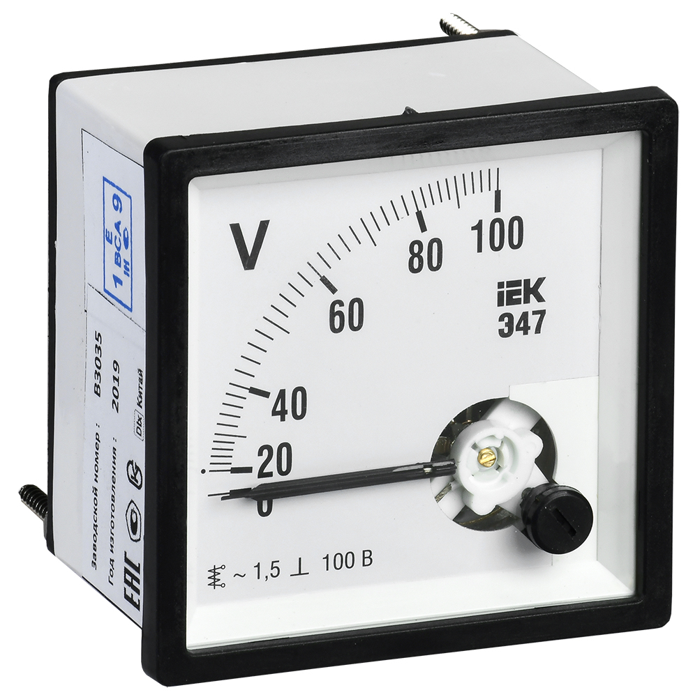 Вольтметр IPV20-6-0100-E ∙ Вольтметр Э47 100В кл. точн. 1,5 96х96мм