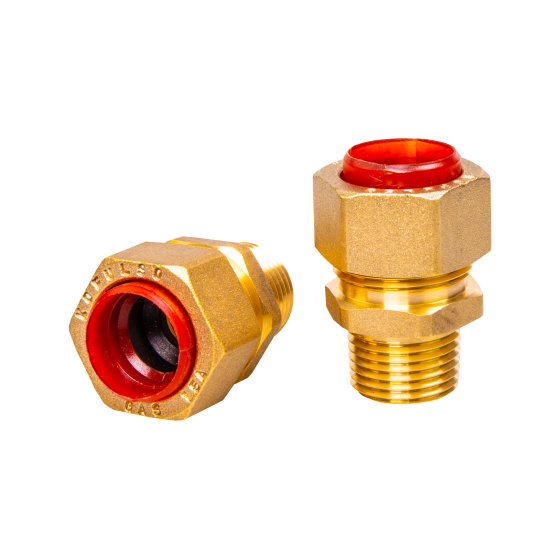 BCG15 Муфта труба-наружная резьба (папа) для газа - 15мм×1/2''