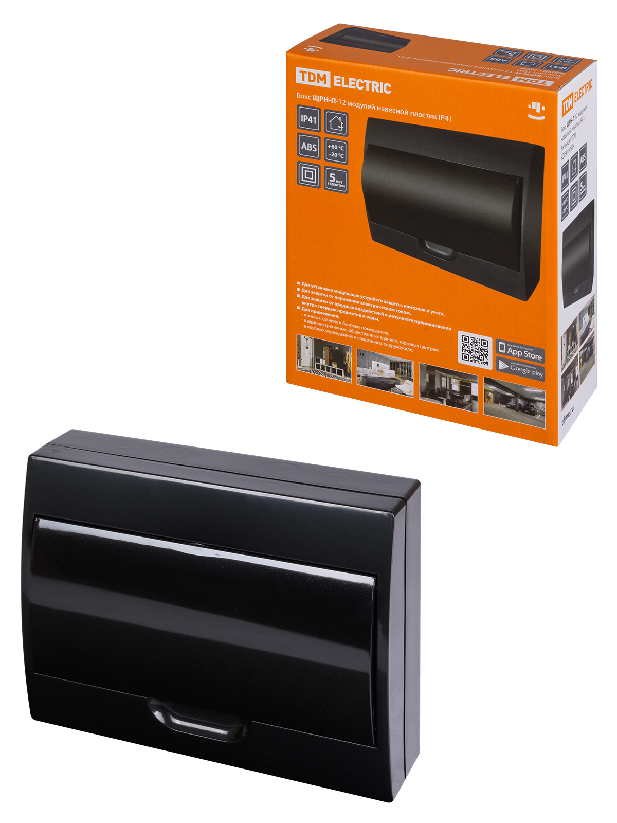 Щит распределительный TDM ELECTRIC SQ0901-0904 ЩРН-П-12 Антрацит