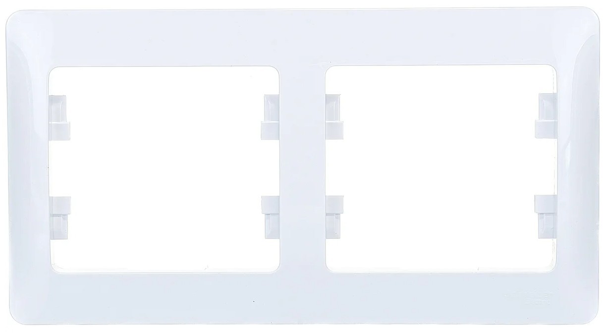 Рамка GSL000102 ∙ Systeme Electric Glossa Бел Рамка 2-ая, горизонтальная