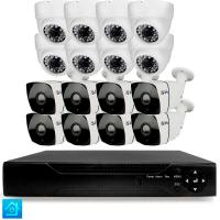 Комплект видеонаблюдения AHD 8Мп Ps-Link KIT-B816HD 8 камер для улицы, 8 камер для помещения, датчик движения, ночная съемка