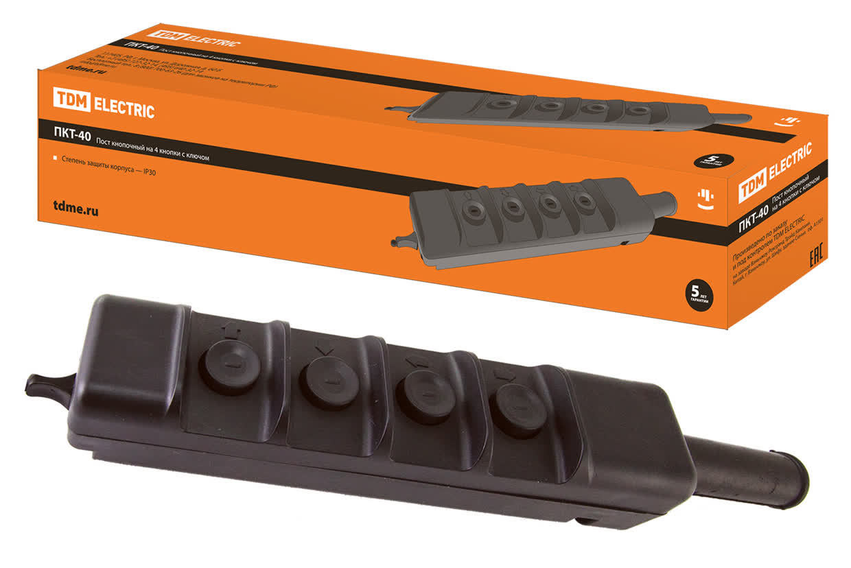 Пост кнопочный TDM ELECTRIC SQ0706-0006 ПКТ-60 с ключом IP30