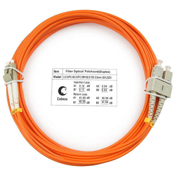 Патч-корд оптический FOP-62-LC-SC-5m (7611c)