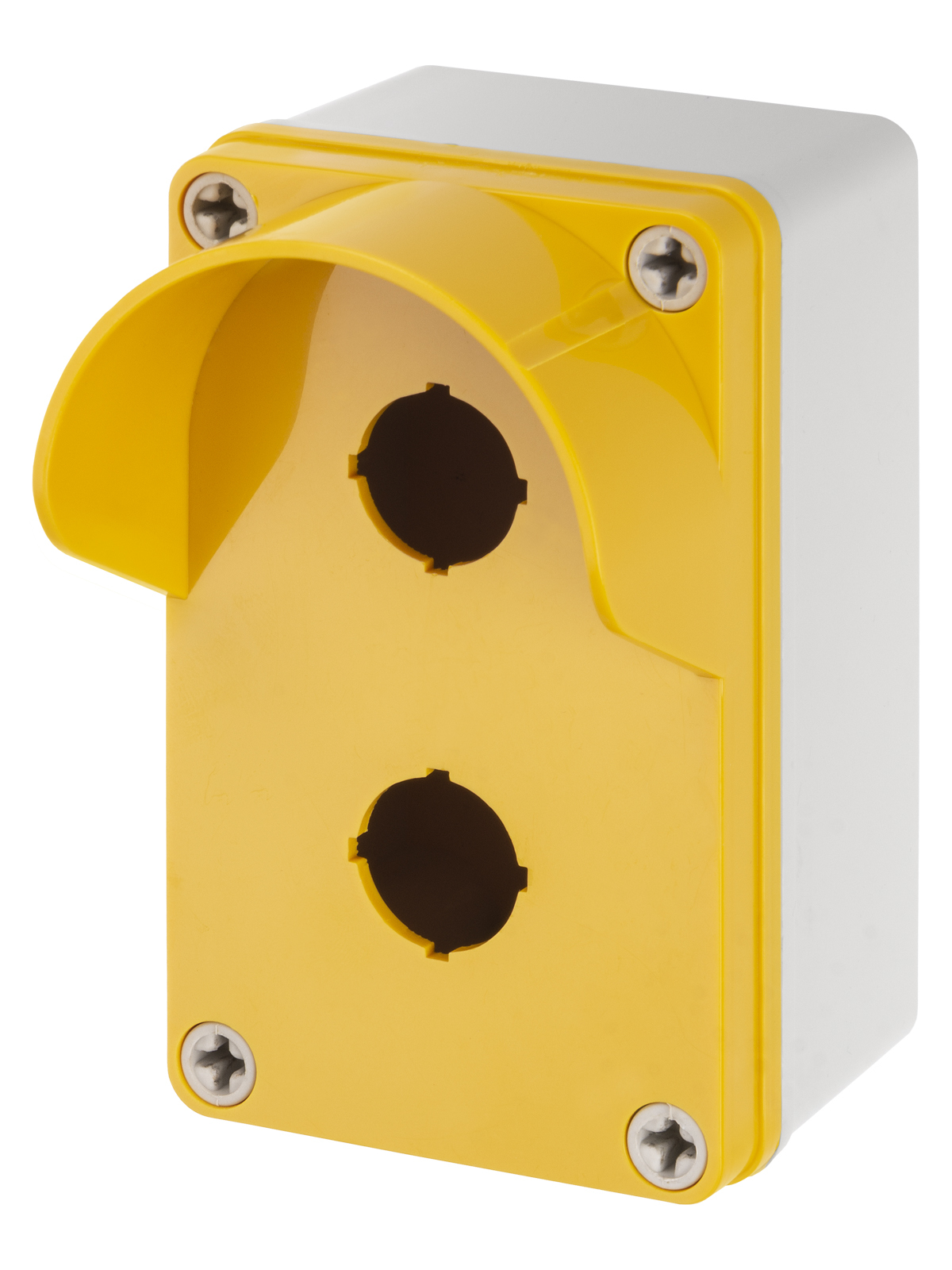 Корпус кнопочного поста TDM ELECTRIC SQ0705-0012 КП102 c козырьком желтый, IP66
