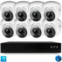 Комплект видеонаблюдения IP 2Мп Ps-Link KIT-A208IPM-POE 8 камер с микрофоном для помещения, питание PoE, ночная съёмка