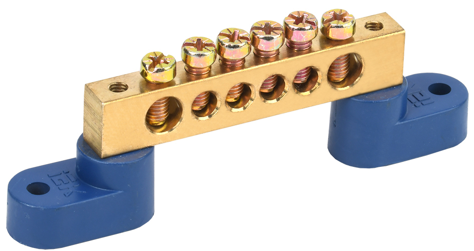 Шина YNN10-812-6C2-K07 ∙ Шина N "ноль" на двух угловых изол ШНИ-8х12-6-У2-С IEK