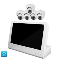 Комплект видеонаблюдения IP 5Мп Ps-Link KIT-A505IP-POE-LCD с POE питанием и монитором 10", 5 внутренних камер с ночной съёмкой
