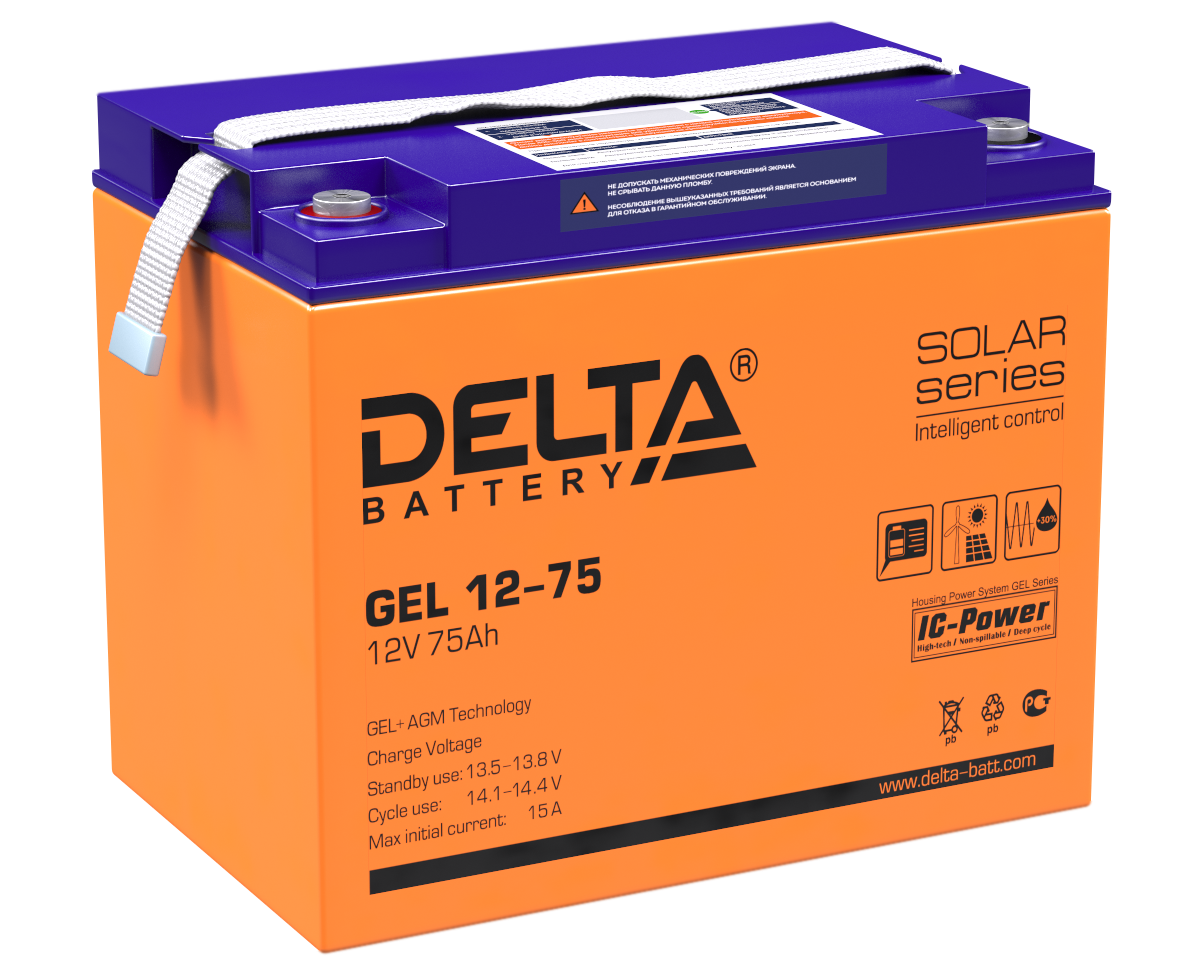 GEL 12-75 ∙ Аккумулятор 12В 75 А∙ч