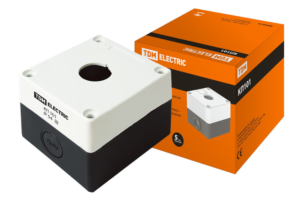 Корпус кнопочного поста TDM ELECTRIC SQ0705-0001 КП101 белый, IP54