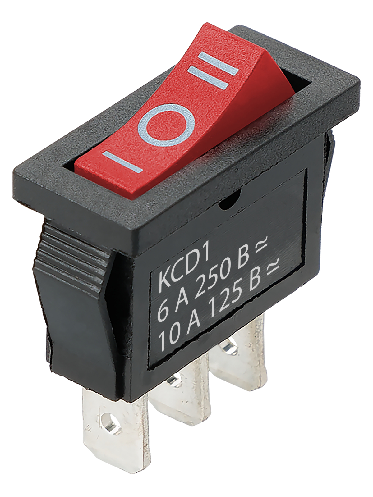 Переключатель клавишный TDM ELECTRIC SQ0703-0049 KCD1-103 250В AC/DC, 1P, 6А, (3с), ON-OFF-ON с нейтралью, красная клавиша
