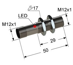 Датчик индуктивный бесконтактный PS2-12M50-6B11-C4