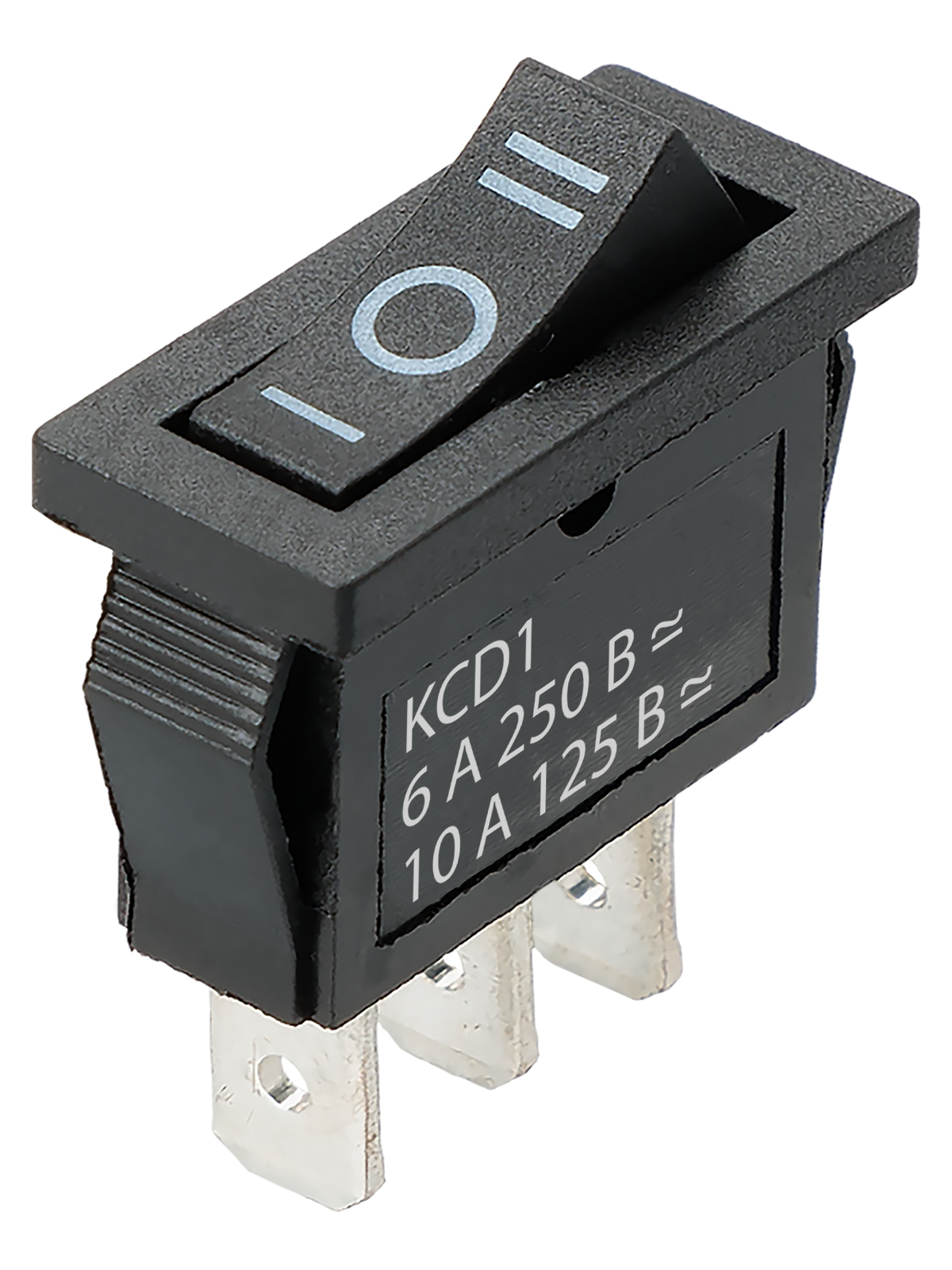 Переключатель клавишный TDM ELECTRIC SQ0703-0050 KCD1-103 250В AC/DC, 1P, 6А, (3с), ON-OFF-ON с нейтралью, черный