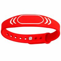 Браслет доступа RFID Mifare PS-W032-MF Красный, с фиксатором, 13.56 МГц, без перезаписи