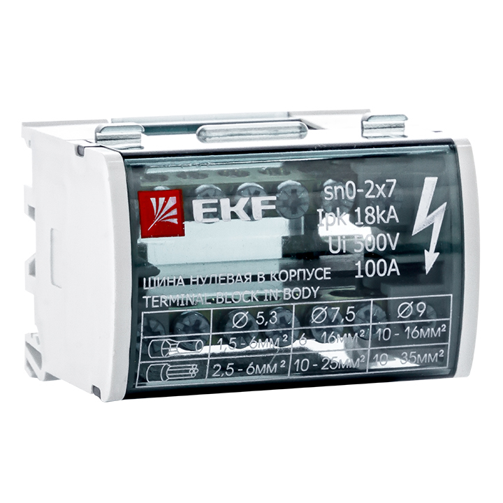 Шина sn0-2x7 ∙ Шина нулевая в корпусе (2x7) EKF PROxima