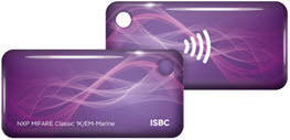 Бесконтактный брелок RFID-Брелок ISBC Em-marine+Mifare Classic 1K (фиолетовый)