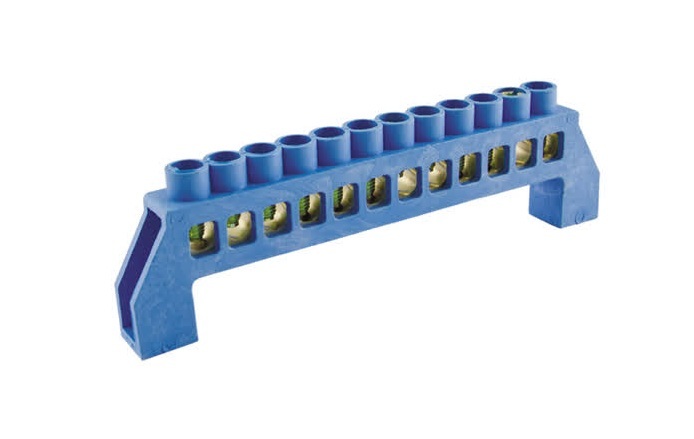 TDM ELECTRIC SQ0801-0025 Шина "N" нулевая в изоляторе 8х12мм 12 групп (Упаковка 10шт)