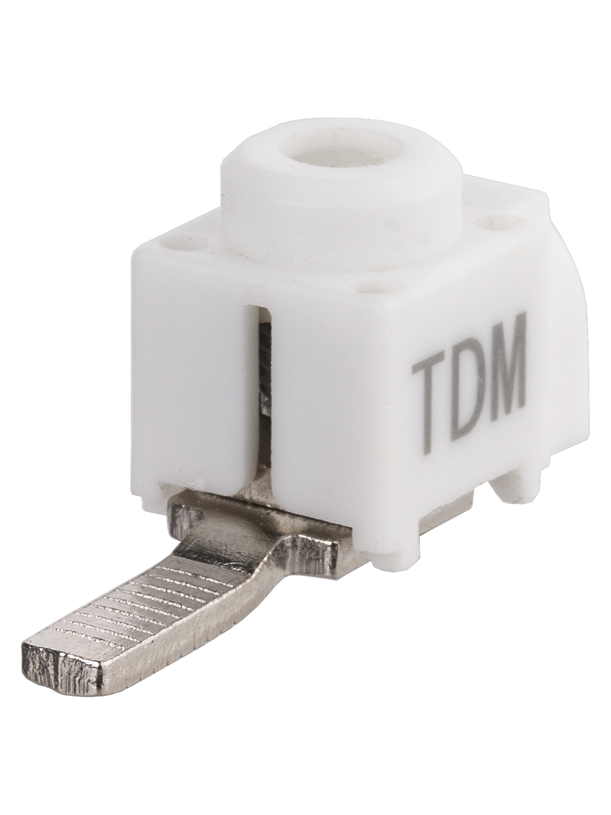 TDM ELECTRIC SQ0818-0004 Вводная клемма, зажим винтовой 4-25мм², изогнутая, 100А, ввод прямой, PIN L-28мм