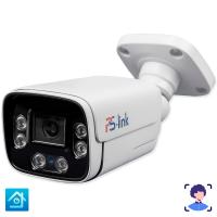 Камера видеонаблюдения IP 8Мп Ps-Link IP108Ai с аналитикой, детекцией лица, ИК-подсветка, металлический корпус для улицы