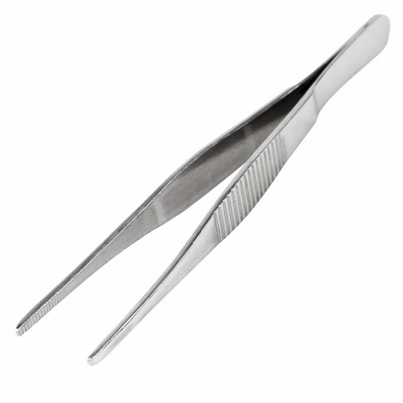 Пинцет 12-0360 ∙ Пинцет прямой, рифленый 125 мм (блистер) REXANT