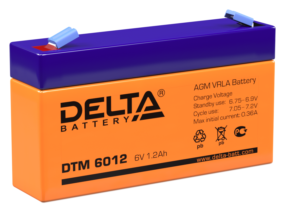 DTM 6012 ∙ Аккумулятор 6В 1,2 А∙ч