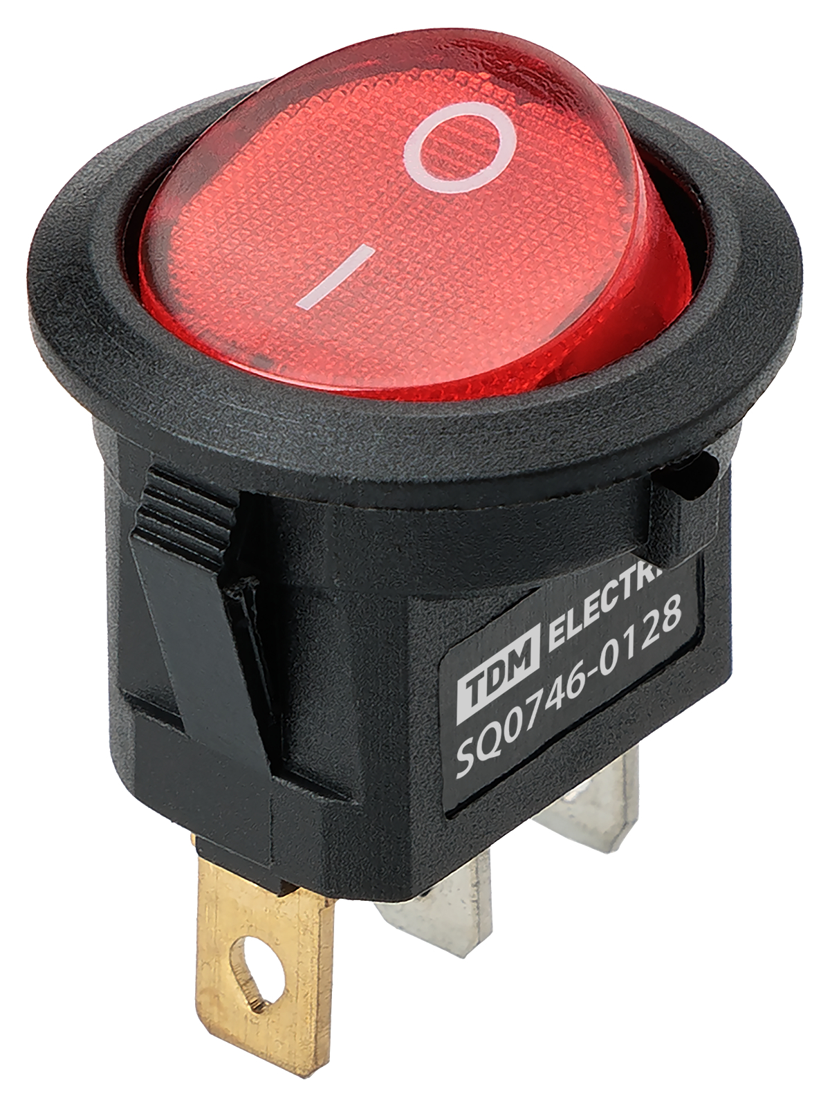 Выключатель автоматический TDM ELECTRIC SQ0746-0128 KCD11-101N 250В AC/DC, 1P, 3А, (3с), ON-OFF, красная клавиша с LED подсветкой