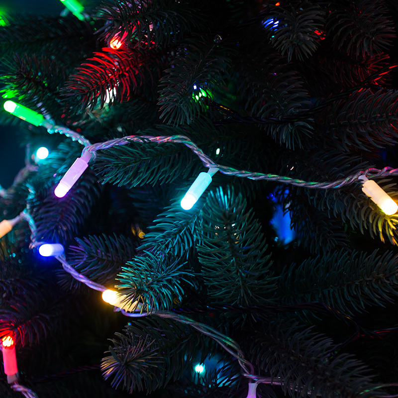 245-409 ∙ Гирлянда Нить 10м, 100 LED, цвет: RGB. свечение с динамикой (при использовании контроллера), 230 В