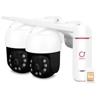 Комплект видеонаблюдения 4G 3Мп Ps-Link KIT-WPN302-4G 2 камеры, микрофон, динамик, LED-подсветка, слот microSD, приложение ICSee