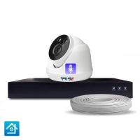 Комплект видеонаблюдения IP 5Мп Ps-Link KIT-A501IPM-POE 1 камера с микрофоном для помещения, питание PoE, ночная съёмка