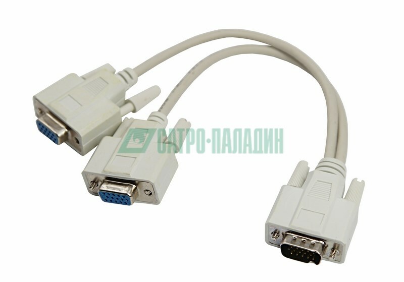 17-6834 ∙ Переходник штекер VGA - 2 гнезда VGA, провод REXANT