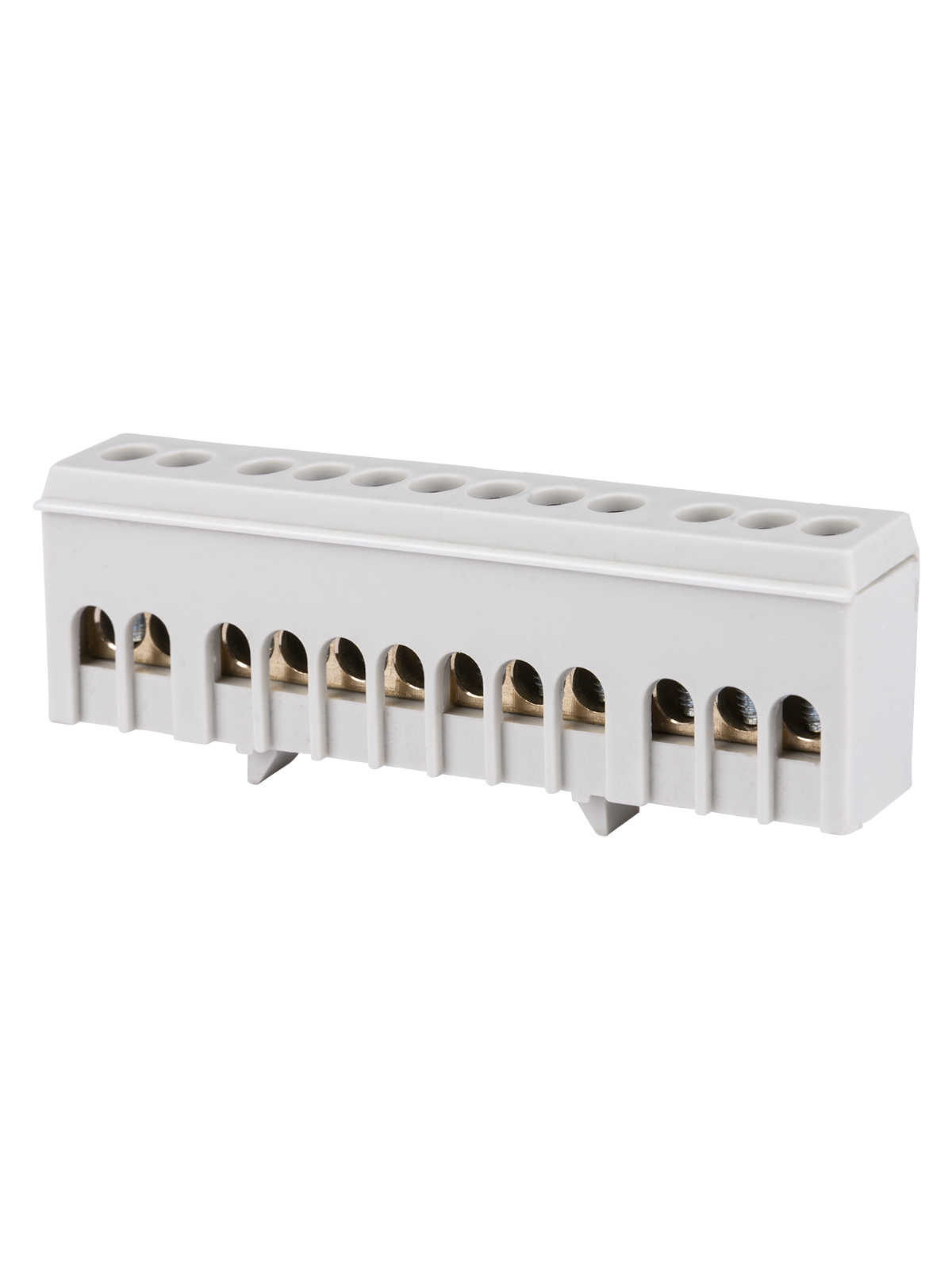 TDM ELECTRIC SQ0801-0213 Шина "L" "фаза" в сером изоляторе на DIN-рейку 6x9мм 15 групп (Упаковка 10шт)