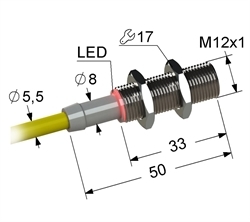 Датчик индуктивный бесконтактный PS2-12M50-6B11-Z