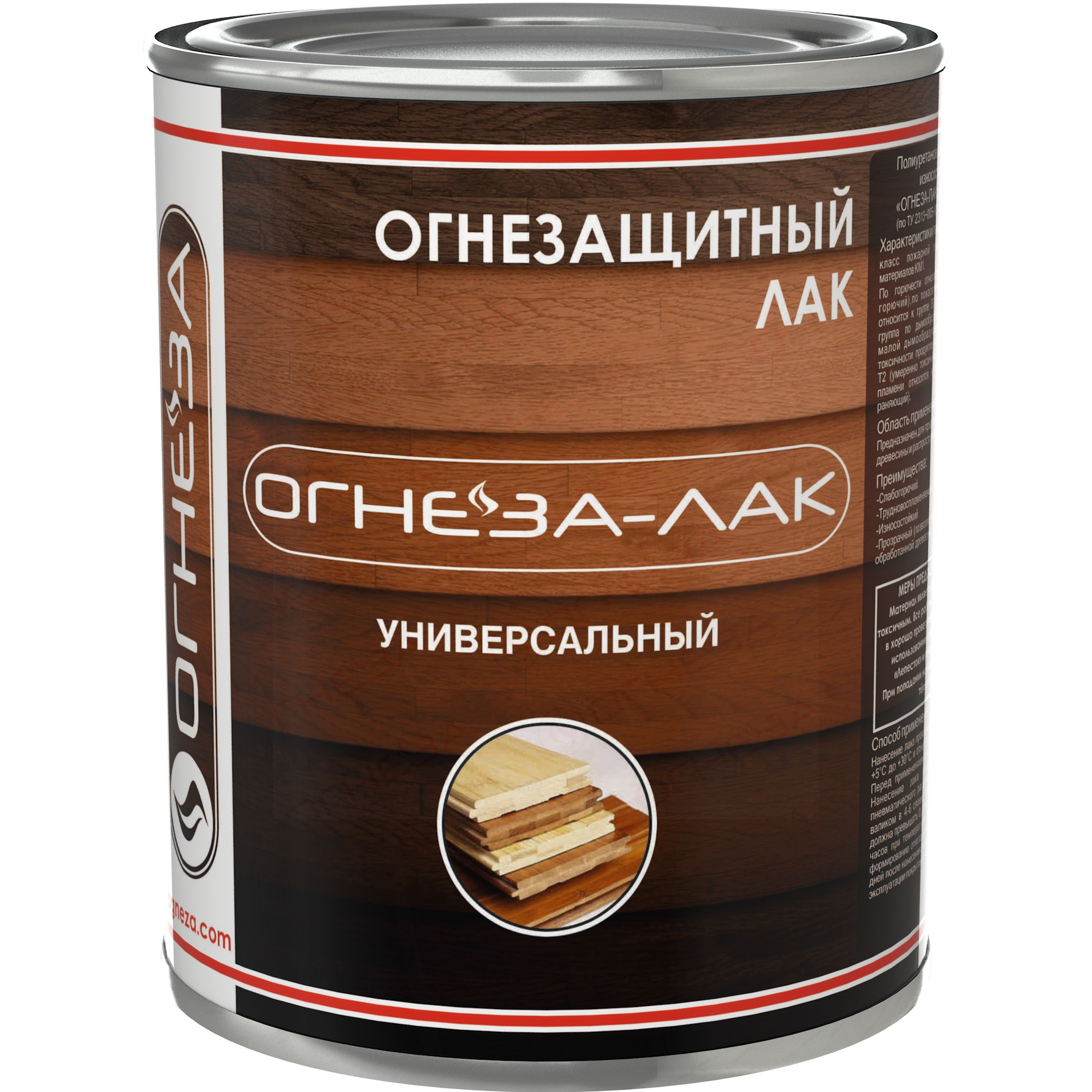 Лак огнестойкий ОГНЕЗА-ЛАК-Универсальный (КМ1) (1,8кг) глянцевый