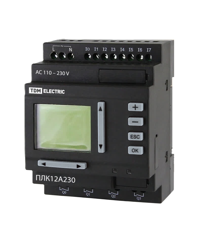 Контроллер программируемый TDM ELECTRIC SQ0750-0001 ПЛК12A230 с дисплеем 230В