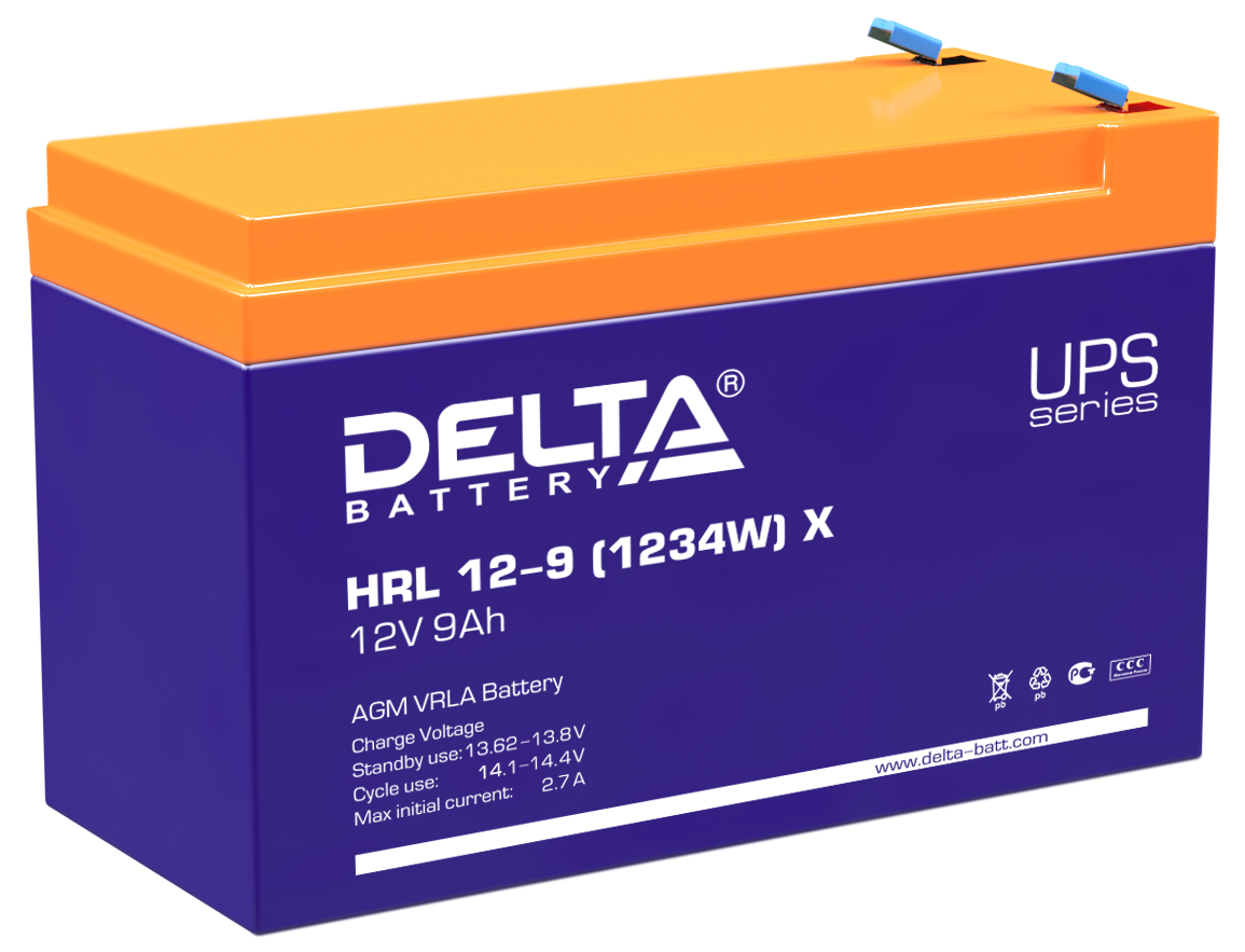 HRL 12-9 Х (1234W) ∙ Аккумулятор 12В 9 А∙ч