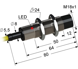 Датчик индуктивный бесконтактный PS2-18M80-8N51-Z