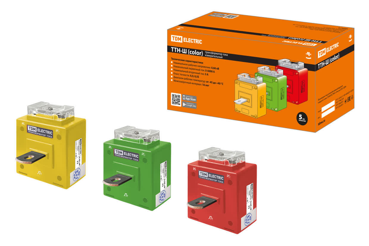 Трансформатор тока измерительный TDM ELECTRIC SQ1101-1208 ТТН-Ш 600/5-5VA/0,5-Р (3 шт., color)