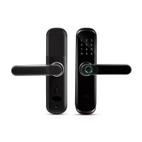 Дверной замок WIFI Ps-Link HR01 с датчиком отпечатка пальца Чёрный