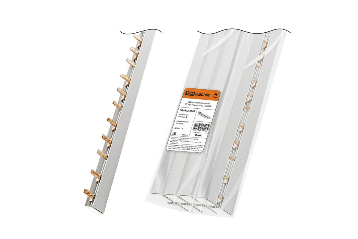 TDM ELECTRIC SQ0802-0004 Шина соединительная 4П 63A PIN (штырь) 1м