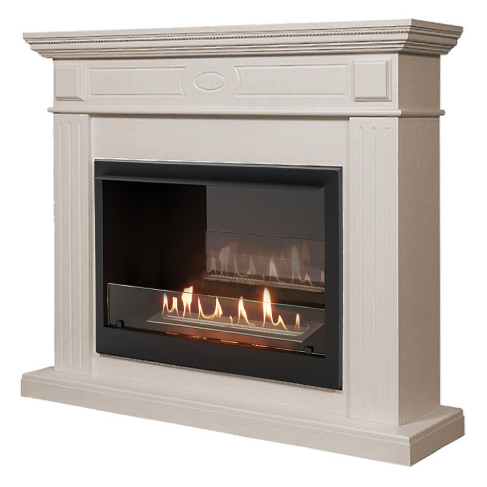Каминокомплект Firelight BFP/P-2520, портал Bianco 25 шпон белёный дуб