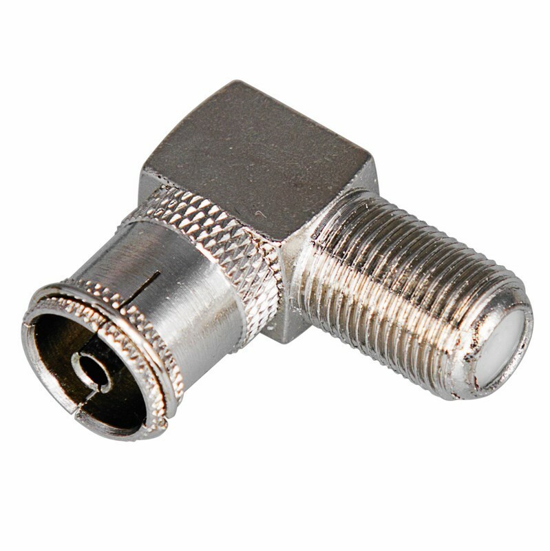 06-0026-A ∙ Переходник антенный, (гнездо F - гнездо TV), угловой (1шт.) REXANT ∙ кратно 10 шт