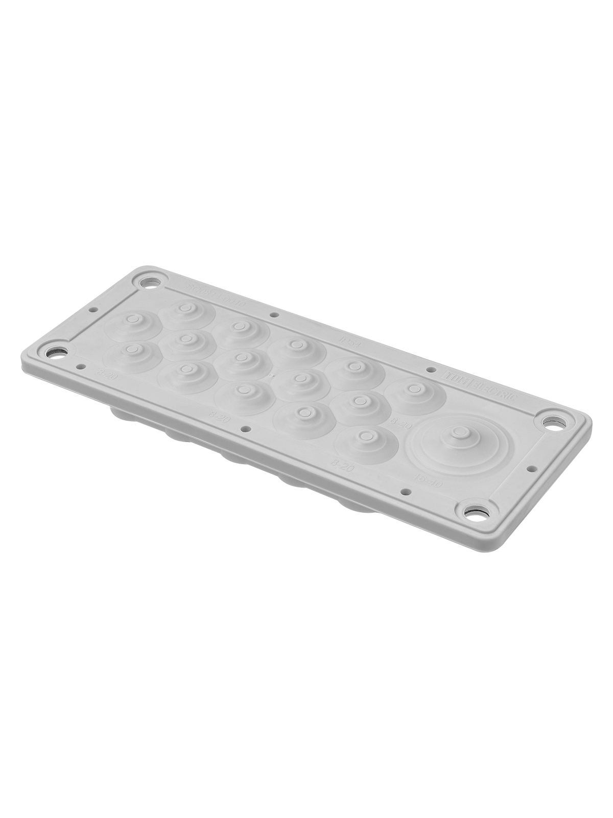 Ввод кабельный мембранный TDM ELECTRIC SQ0814-0010 КВМ-16, ТЭП, RAL7035, IP54, 16 вводов