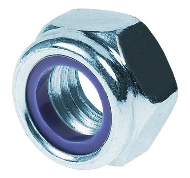 PR08.3669 ∙ Гайка М12 с контрящим кольцом (DIN 985) (15 шт/уп)