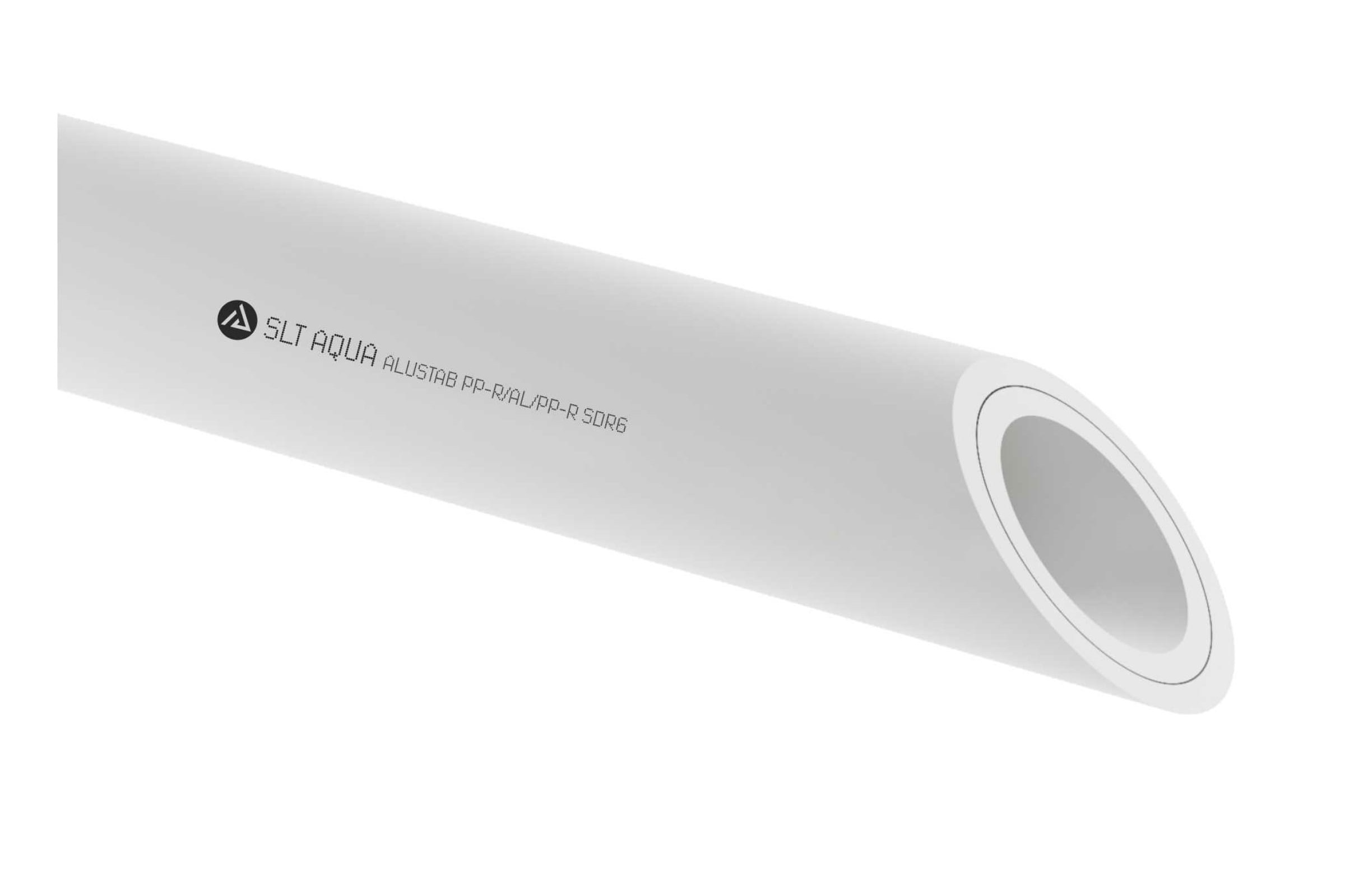 Труба армированная алюминием Труба SLT Aqua ALUSTAB PP-R/AL/PP-R D50x8,3 SDR 6 (армированная алюминием)